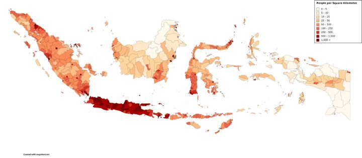 인도네시아 자바섬 인구밀도 - 꾸르