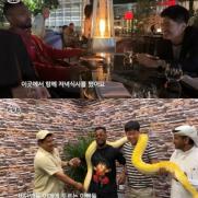 "절친 에브라 초대로"…박지성가족, 두바이 초호화 여행 공개