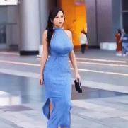 중국 길거리 자신감 넘치는 패션