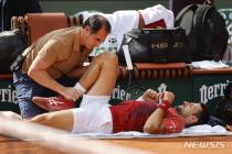'세계랭킹 1위' 조코비치, 무릎부상으로 프랑스오픈 테니스 기권