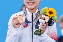 [뉴시스Pic] 여서정, 도마 결선서 銅…한국 여자 체조 사상 첫 메달