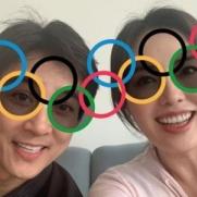 최수종·하희라, 올림픽 안경 쓰고…"대한민국 파이팅"
