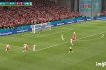 유로 2020 러시아 vs 덴마크 골장면 3