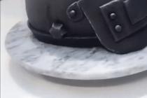   	   [움짤]           배틀그라운드 헬멧 케이크      	