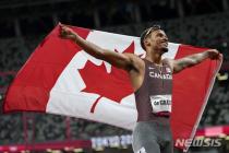 [도쿄2020]더그래스, 캐나다 사상 첫 올림픽 200m 금메달